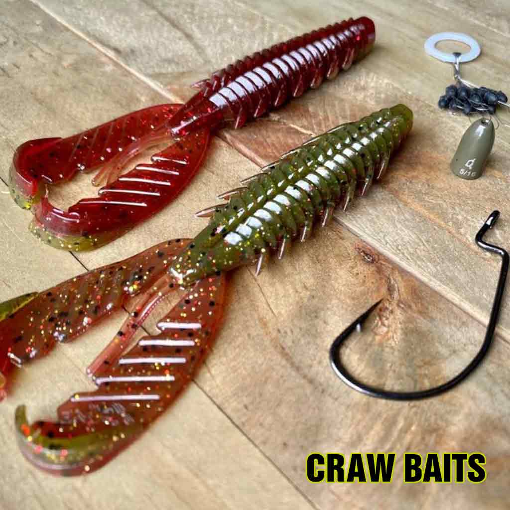 Tackle HD 10-Pack Texas Craw Beaver, 4.25 Twin Tail Fishing Bait, Soft Plastic  Fishing Lures and Jig Trailers for Bass Fishing, Crawfish Bass Lures,  Sapphire Blue 