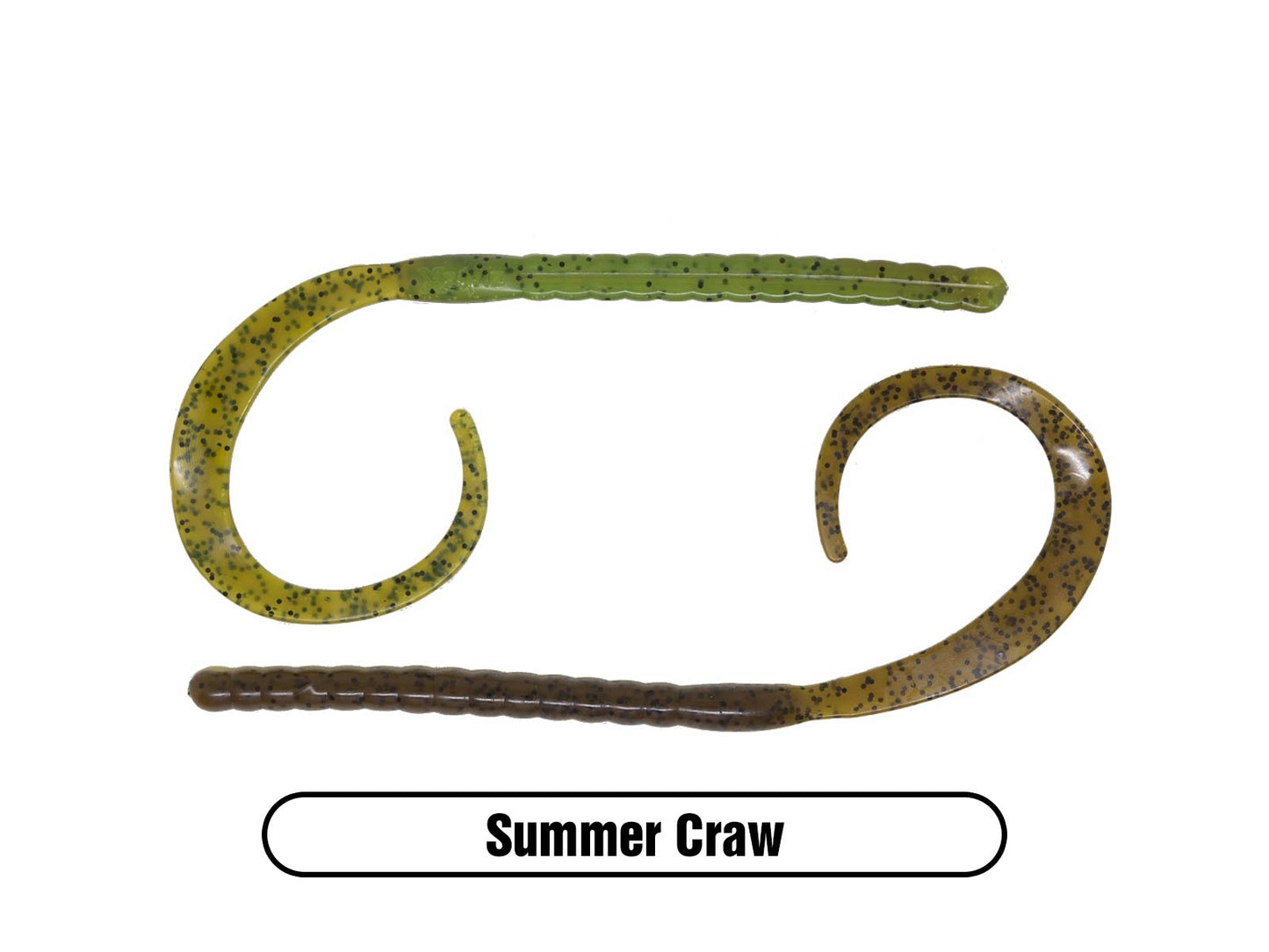 Soft Plastic Curly Tail Worm Bait for Largemouth Bass Fishing, Smallmouth Bass and Walleye Fishing Lure