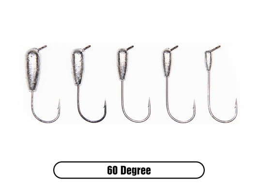 Lead Tube Jig 60 Degree Line Tie for Largemouth Bass Fishing, Smallmouth Bass Fishing and Walleye Fishing Lure