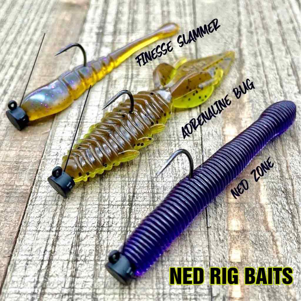 Harmony Fishing - Tungsten Shakeyhead Jigs [Pack of 5 w/ 10 Bait Pegs] Shaky Head Jig Hooks for Bass Fishing, Size: 3/16 oz 5 Pack