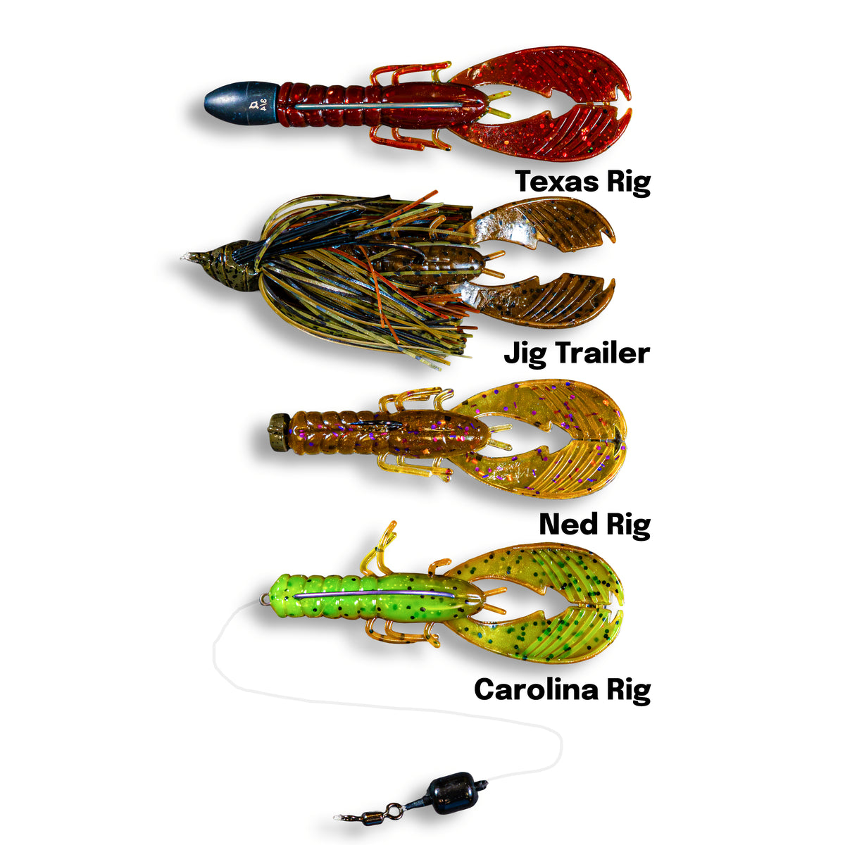 Muscle Back Finesse Craw 3.25" (8 Pack)