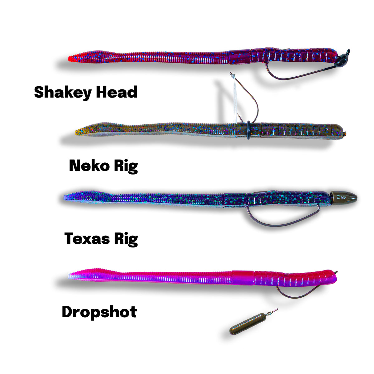 MB Fat Finesse Worm 6" (8 Pack)