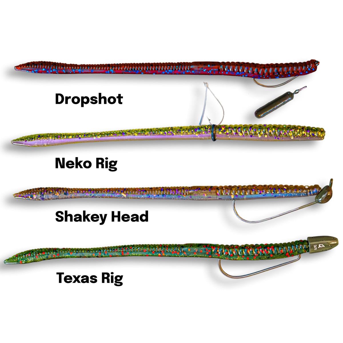Deception Worm 6" (12 Pack)