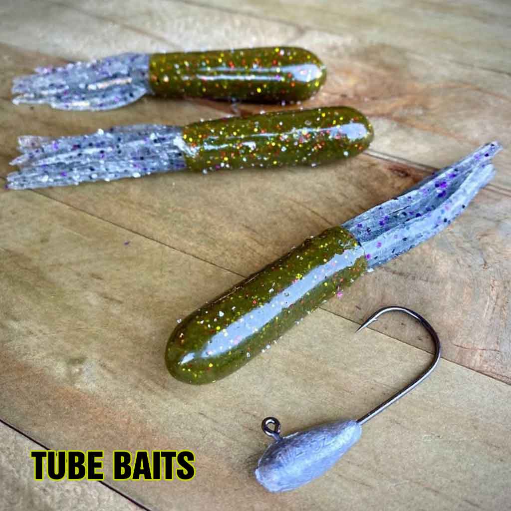 X Zone Lures Tube Baits are loaded with salt and lifelike action are available in fish catching colors and are used by bass walleye fishermen