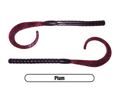 Soft Plastic Curly Tail Worm Bait for Largemouth Bass Fishing, Smallmouth Bass and Walleye Fishing Lure