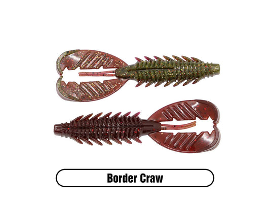 Tackle HD Texas Craw Beaver 4.25-Inch 10-Pack - Black Red Flake