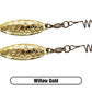 Gold Willow Blade Spin for Largemouth Bass Fishing, Smallmouth Bass Fishing and Walleye Fishing Lure