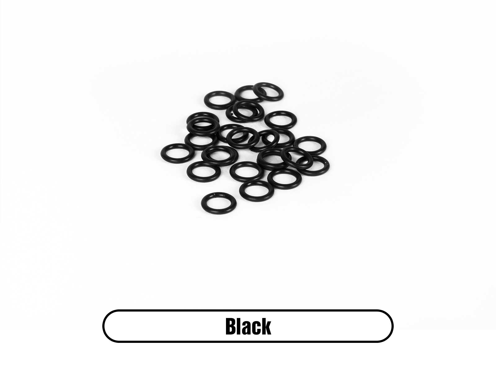 25 Black Nitrile O-rings For Rigging 4-inch Zoom Baits And Berkley Powerworms. Perfect For Bass Fishing, From Derby City Seal Company.