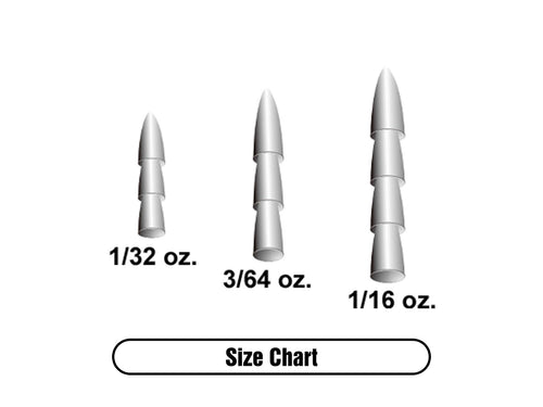 Lead Pagoda Nail Sinker for Largemouth Bass Fishing, Smallmouth Bass Fishing and Walleye Fishing Lure