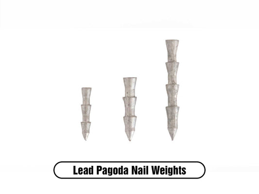 Lead Pagoda Nail Sinker for Largemouth Bass Fishing, Smallmouth Bass Fishing and Walleye Fishing Lure