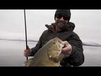 Brandon Palaniuk catching Smallmouth Bass on the X Zone Lures Swammer, a soft plastic swimbait used for bass fishing