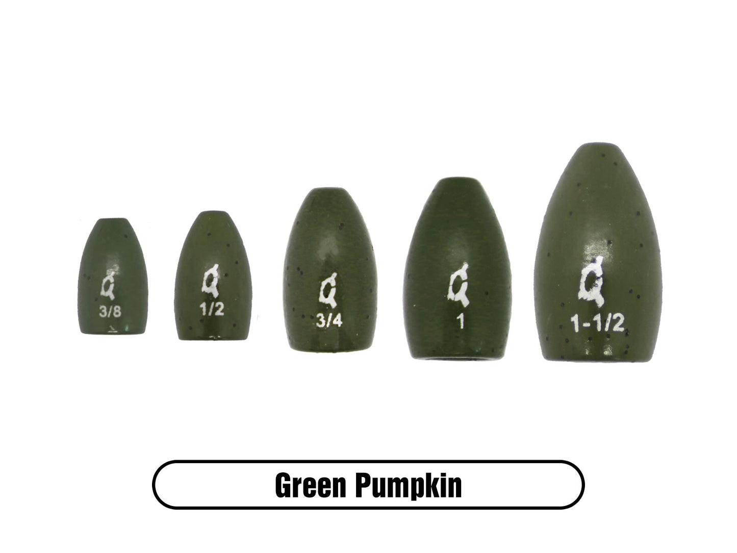Green Pumpkin Tungsten Worm Weights